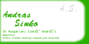 andras simko business card